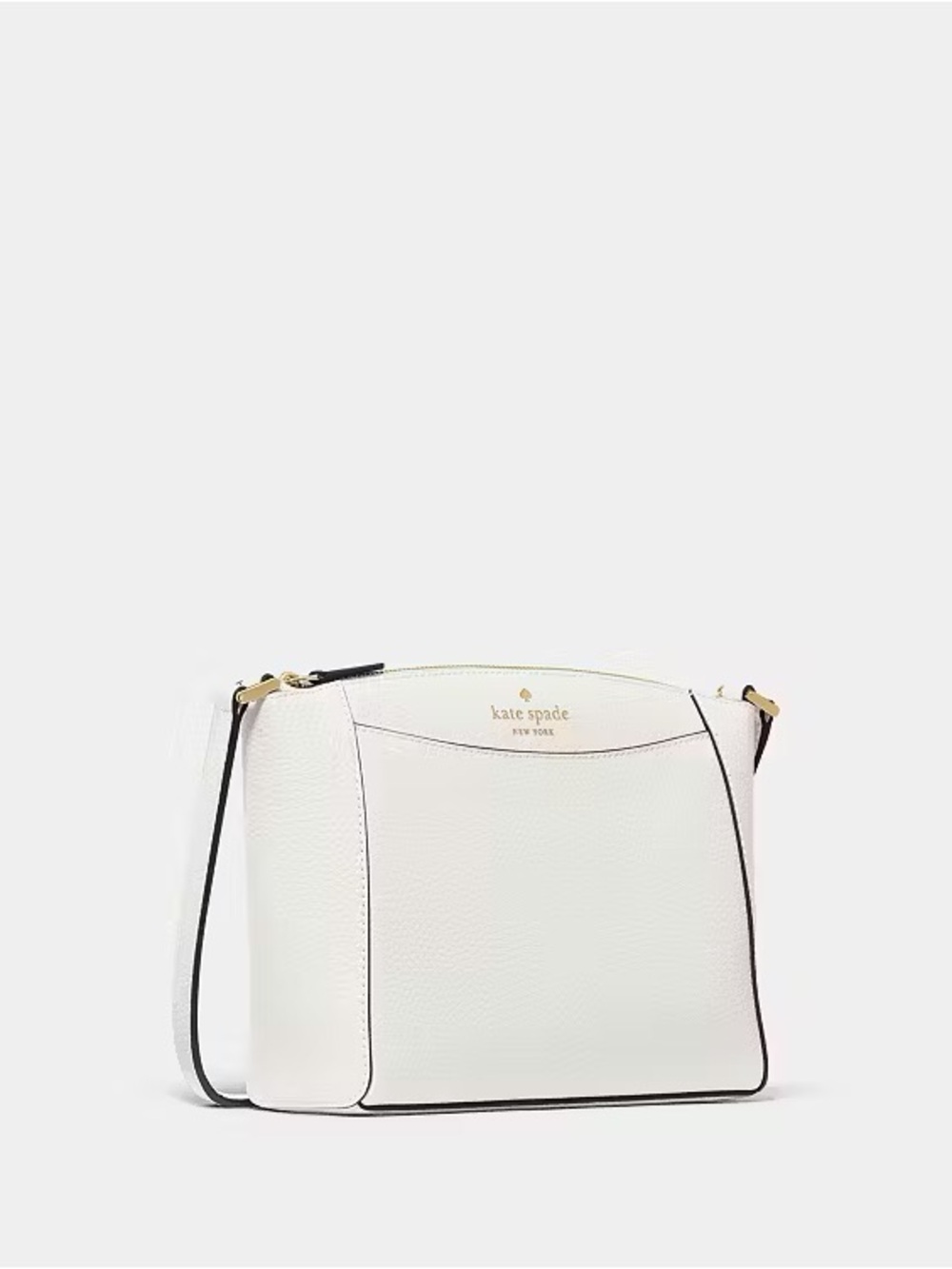 ♠️Kate Spade Monica Pebbled Leather Crossbody Bag, Meringue White NWT - Picture 2 of 5